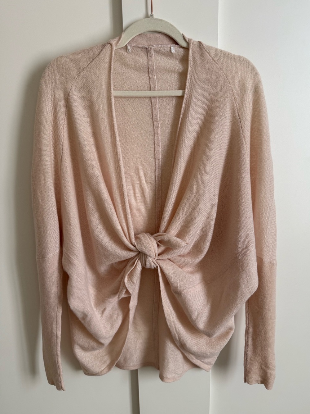 Athleta Cashmere Cozy Up Sweater Wrap Cardigan Petal Pink Studio to Street Yoga